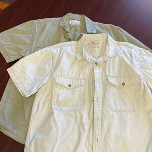 2 Filson button down short sleeved shirts. Excellent condition